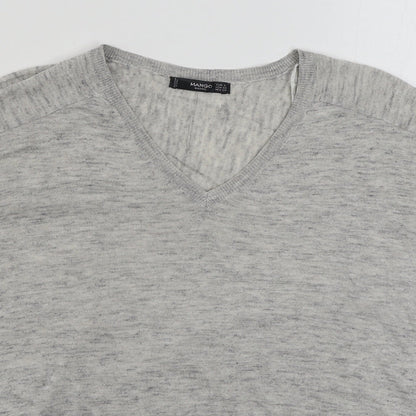 Womens UK Size S Mango Grey Pullover Jumper