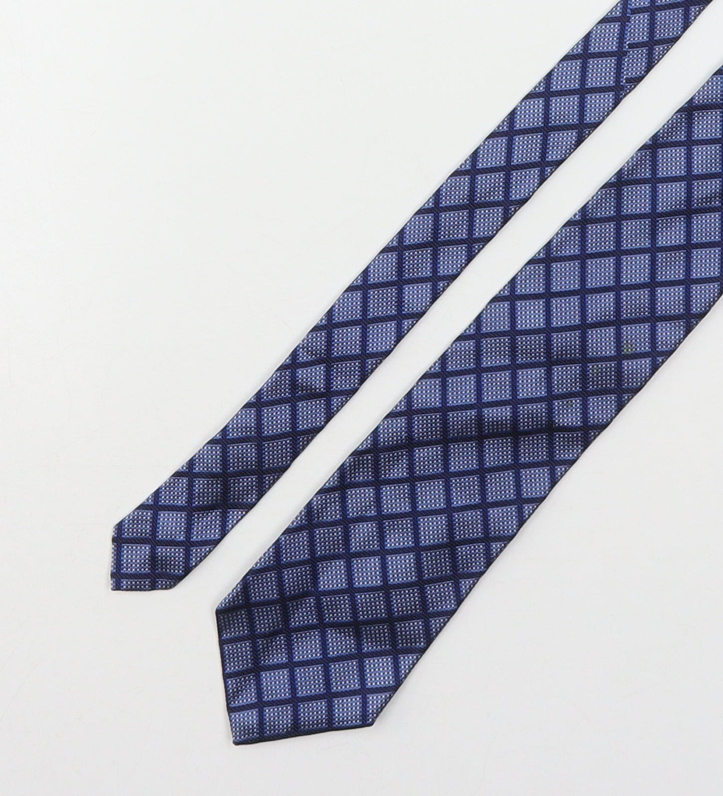 Marks and Spencer Mens Multicoloured Plaids & Checks Silk Pointed Tie One Size