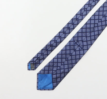 Marks and Spencer Mens Multicoloured Plaids & Checks Silk Pointed Tie One Size