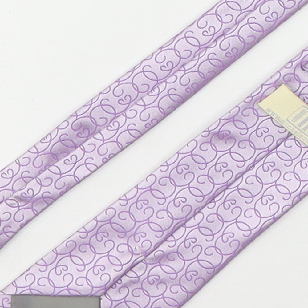 Michelsons Mens Pink Geometric Silk Pointed Tie One Size