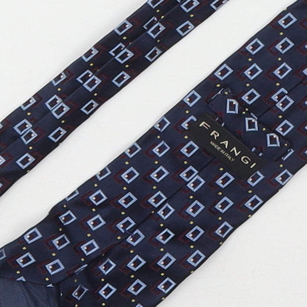 Mens Frangi Multicoloured Geometric  Pointed Tie
