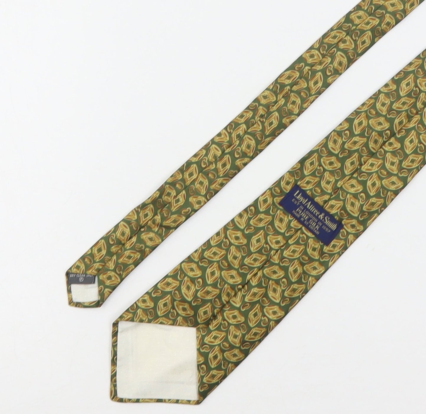 Lloyd Attree & Smith Mens Multicoloured Geometric Silk Pointed Tie One Size