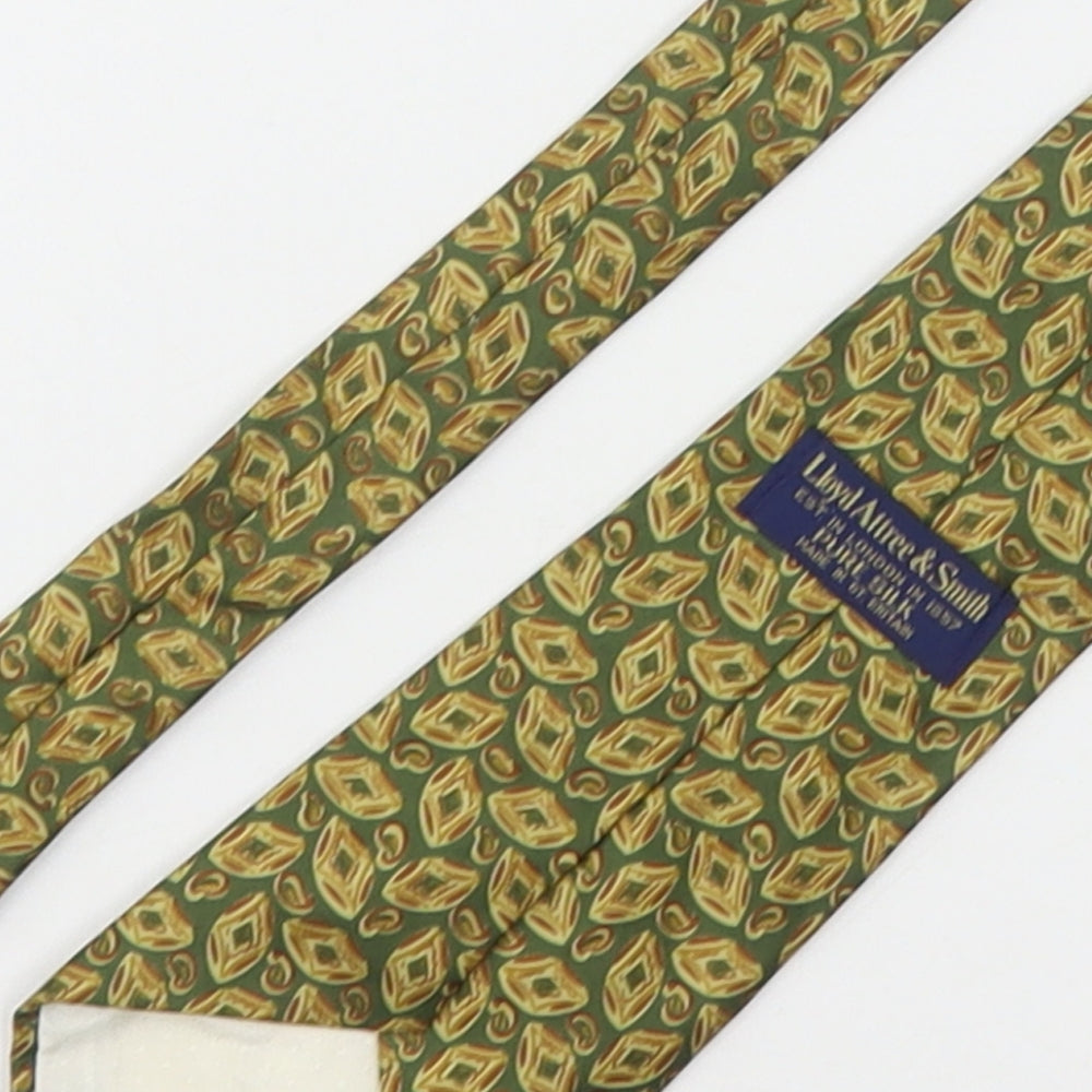 Lloyd Attree & Smith Mens Multicoloured Geometric Silk Pointed Tie One Size