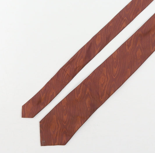 Autograph Mens Bronze Animal Print Silk Pointed Tie One Size