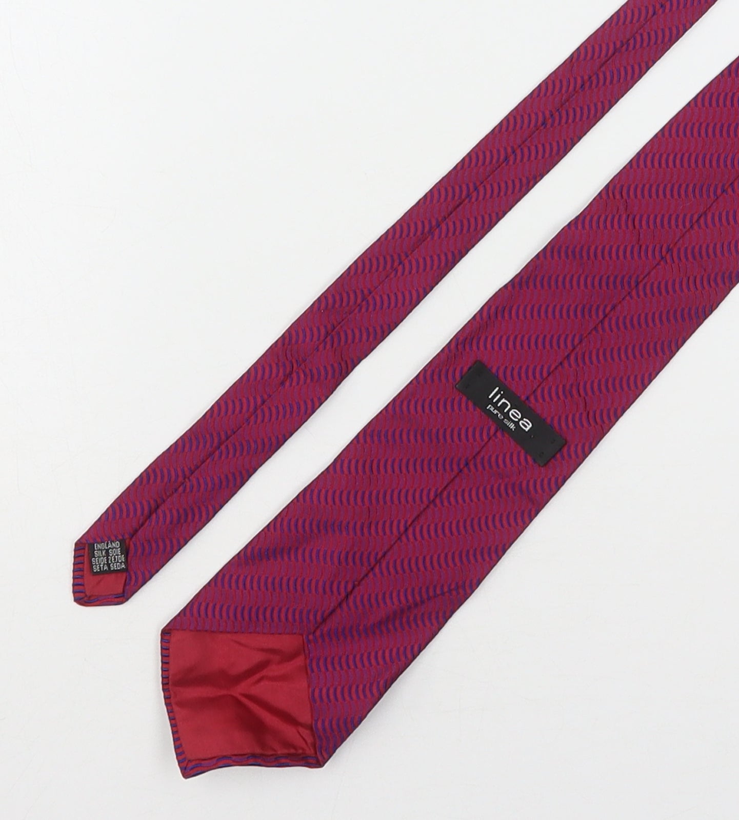 Linea Mens Multicoloured Striped Silk Pointed Tie One Size