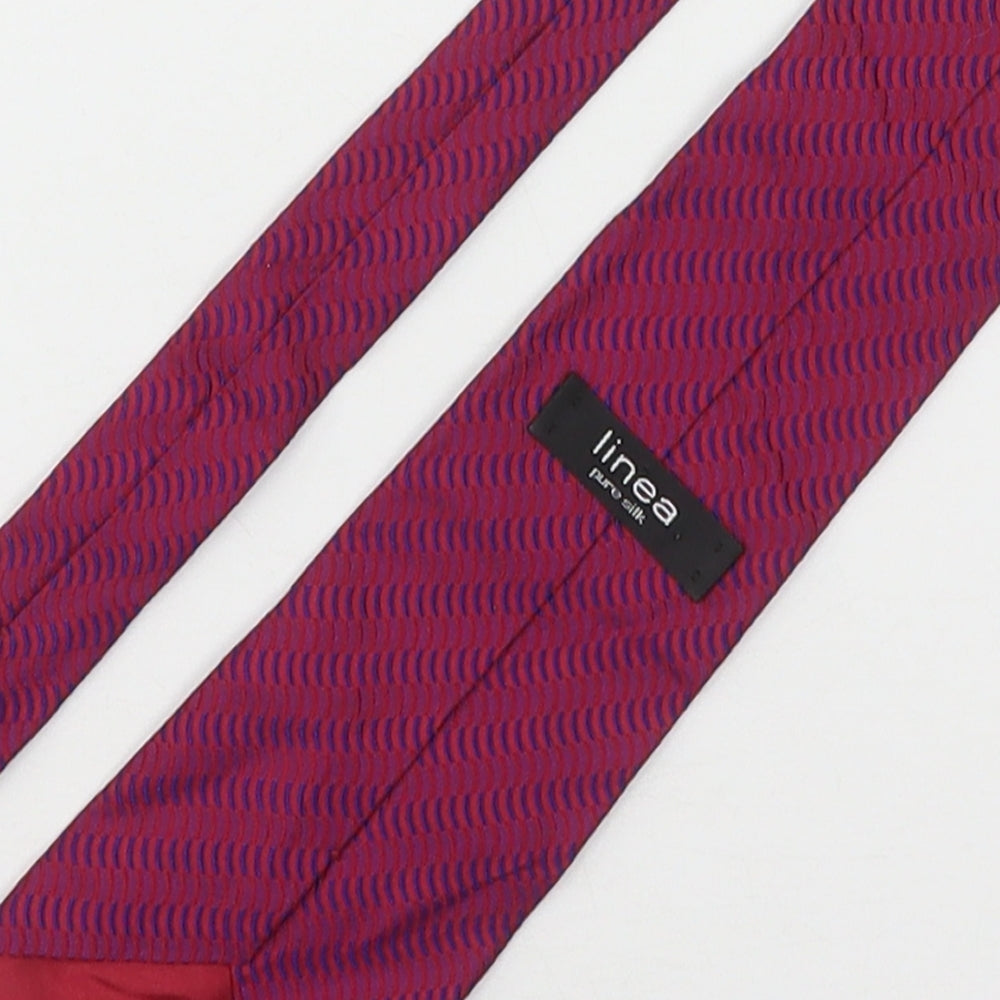 Linea Mens Multicoloured Striped Silk Pointed Tie One Size