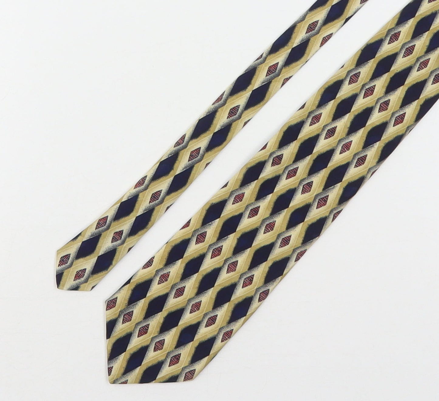 Lloyd Attree & Smith Mens Multicoloured Geometric Silk Pointed Tie One Size