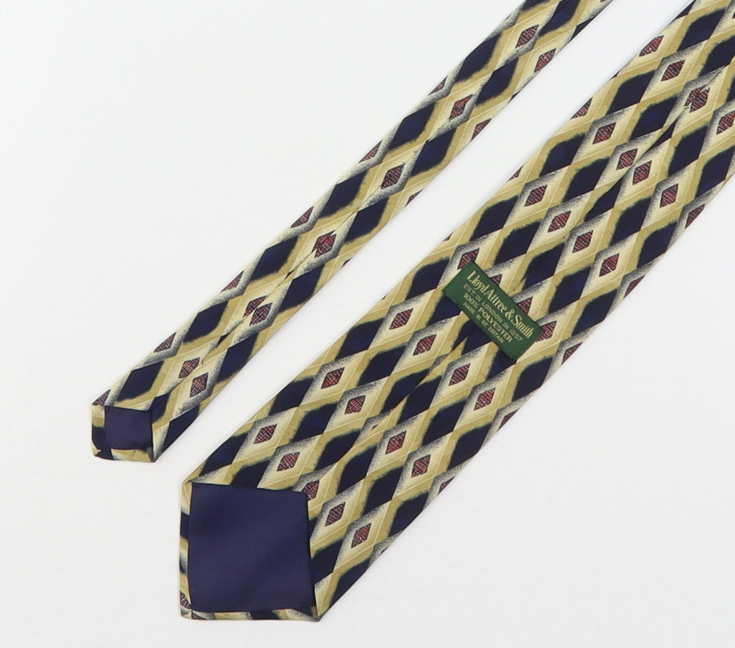 Lloyd Attree & Smith Mens Multicoloured Geometric Silk Pointed Tie One Size