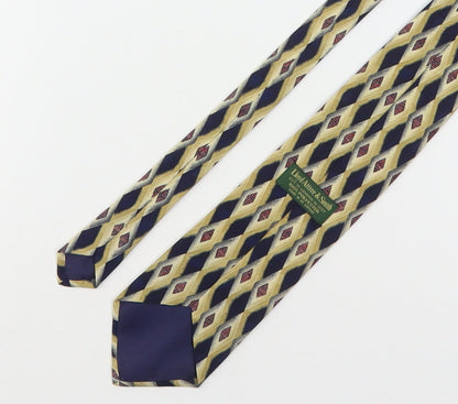 Lloyd Attree & Smith Mens Multicoloured Geometric Silk Pointed Tie One Size