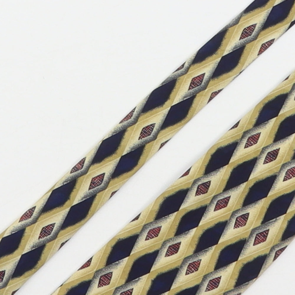 Lloyd Attree & Smith Mens Multicoloured Geometric Silk Pointed Tie One Size