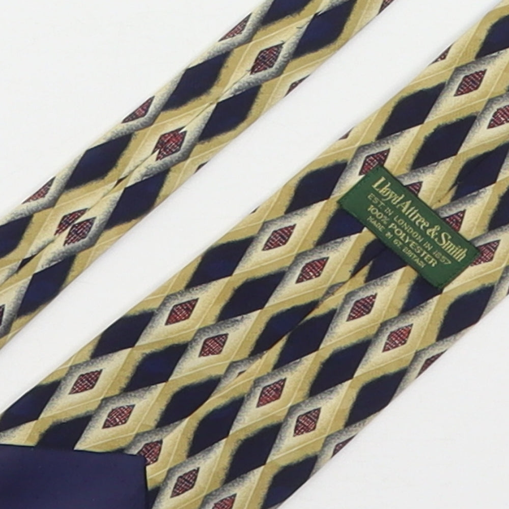 Lloyd Attree & Smith Mens Multicoloured Geometric Silk Pointed Tie One Size