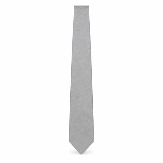 Mens Tie Rack Grey Striped  Pointed Tie
