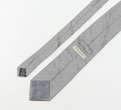 Tie Rack Mens Grey Striped Silk Pointed Tie One Size