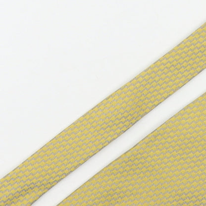 NEXT Mens Yellow Geometric Silk Pointed Tie One Size