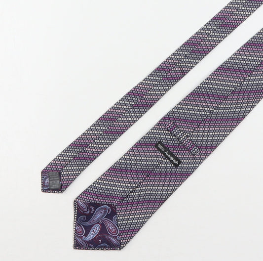 Autograph Mens Multicoloured Polka Dot Silk Pointed Tie One Size