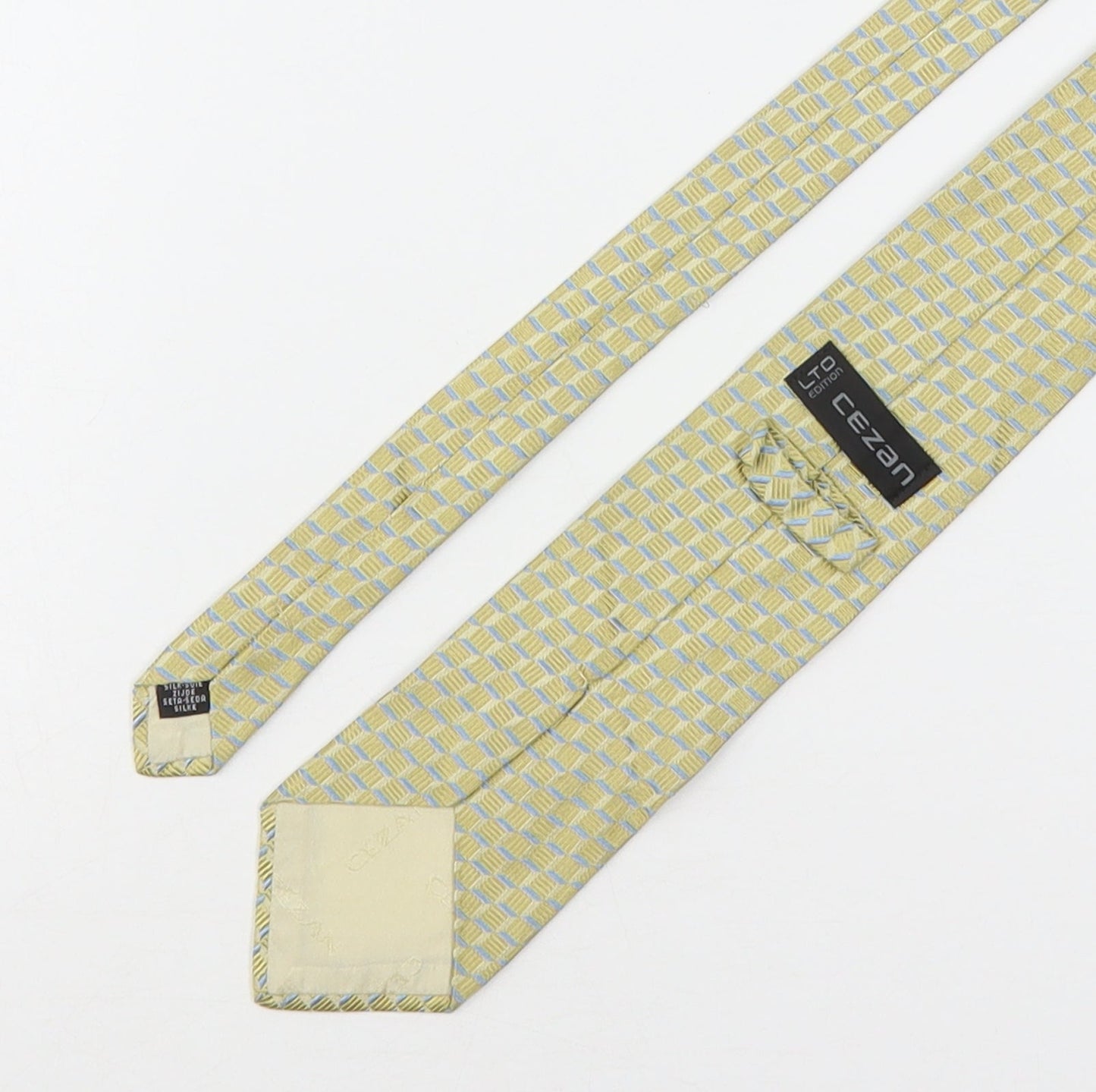 Mens Cezan Multicoloured Geometric  Pointed Tie