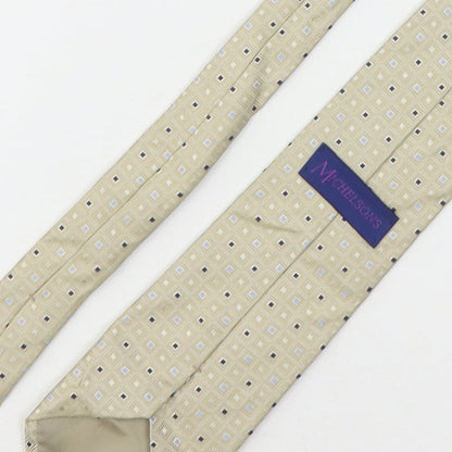 Michelsons  Mens Multicoloured Plaids & Checks Silk Pointed Tie One Size