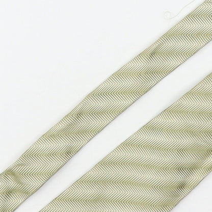Marks and Spencer Mens Green Striped Silk Pointed Tie One Size