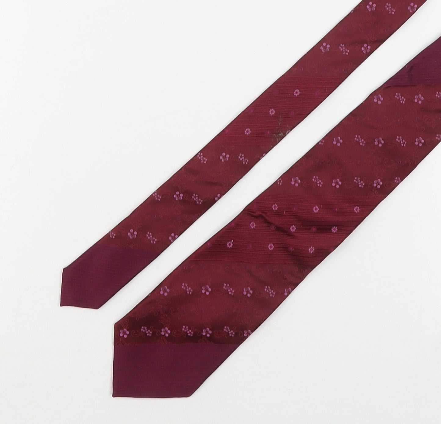 Michelsons Mens Purple Floral Silk Pointed Tie One Size