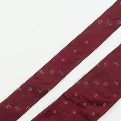 Michelsons Mens Purple Floral Silk Pointed Tie One Size