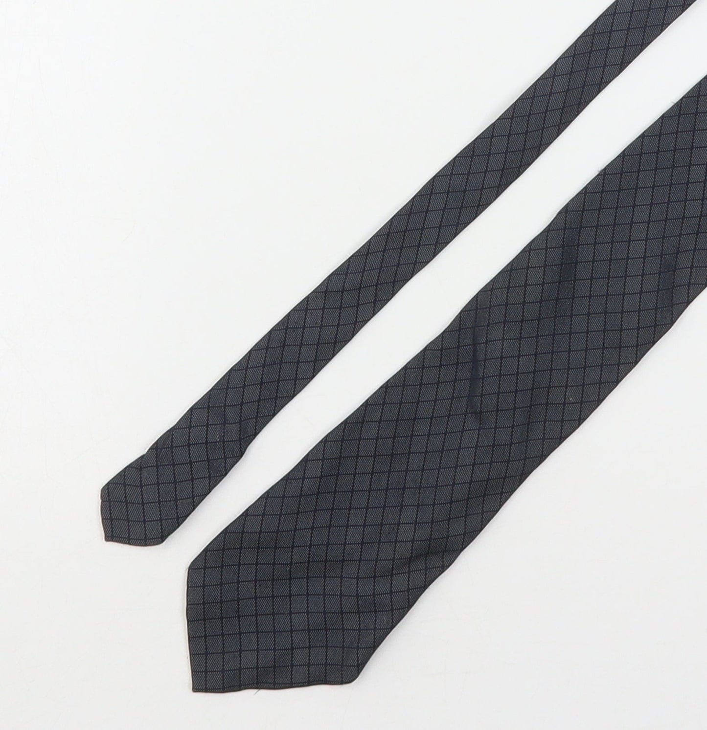 Michaelis Mens Blue Plaids & Checks Silk Pointed Tie One Size