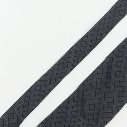 Michaelis Mens Blue Plaids & Checks Silk Pointed Tie One Size