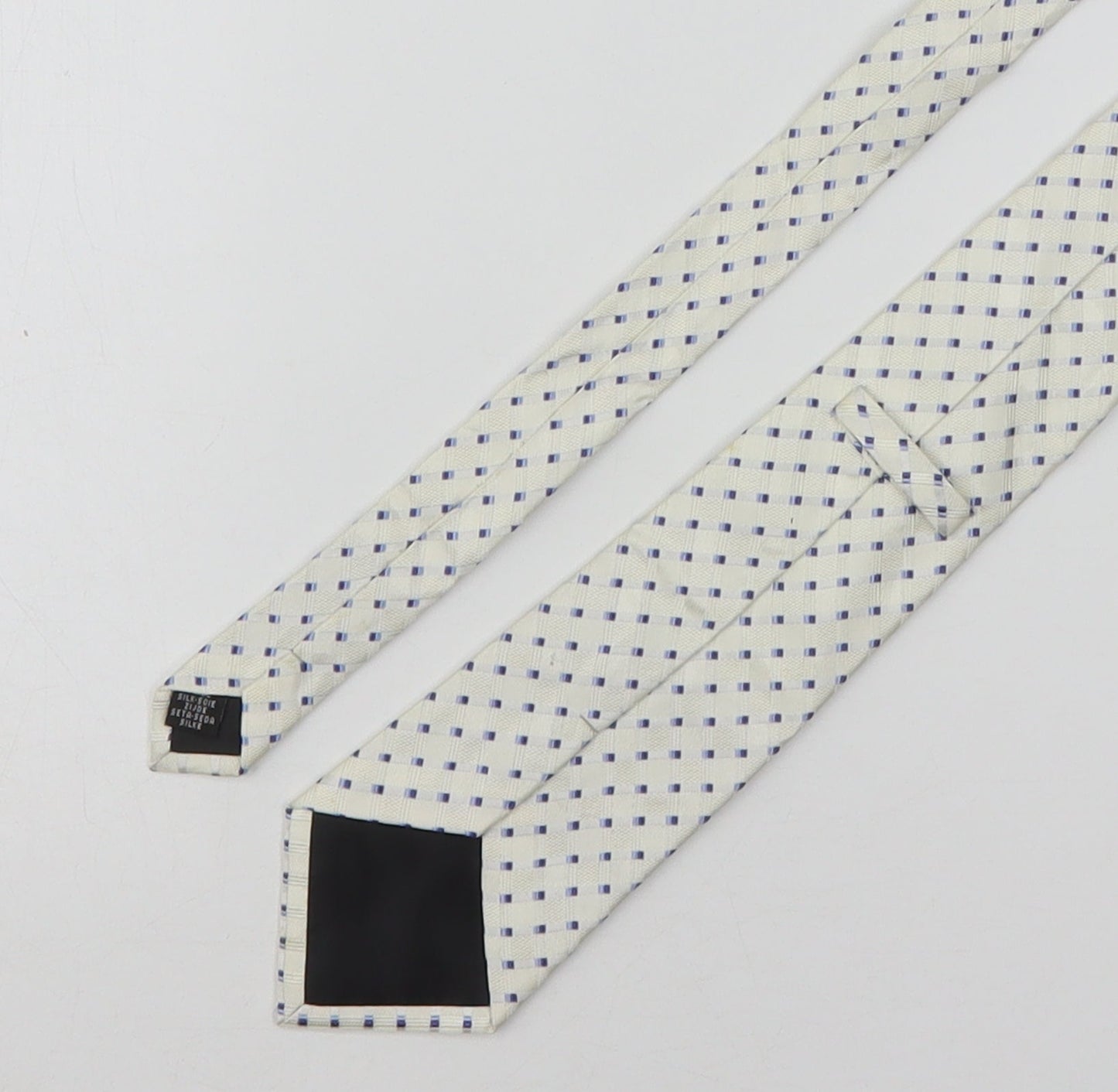 Preworn Mens Multicoloured Plaids & Checks Silk Pointed Tie One Size