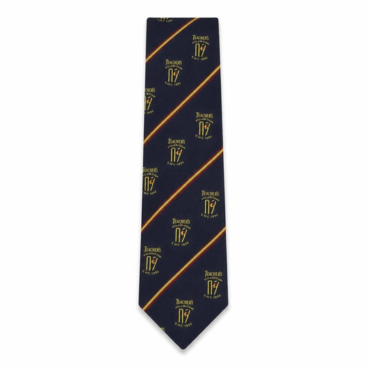 Teachers  Mens Multicoloured Geometric Polyester Pointed Tie One Size