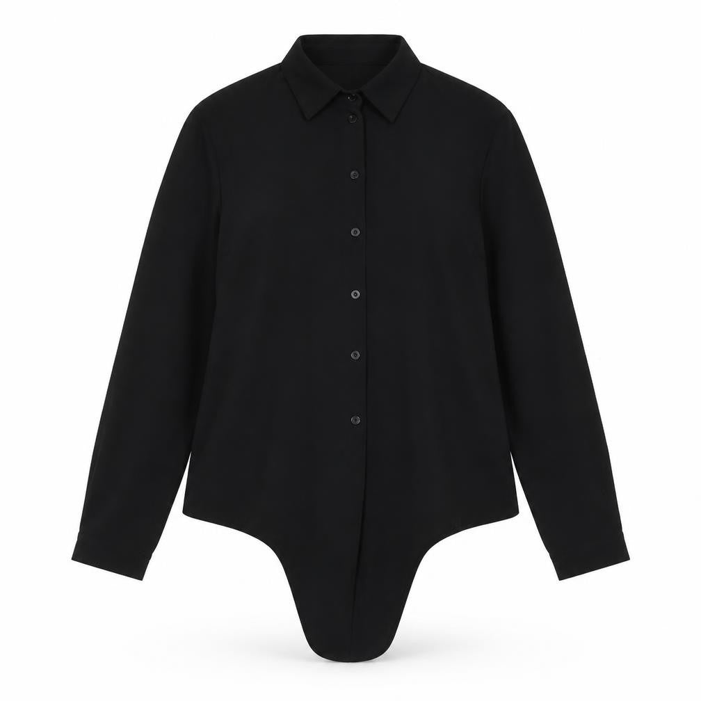 Womens UK Size S Brave Soul Black Basic Button-Up