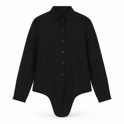 Womens UK Size S Brave Soul Black Basic Button-Up