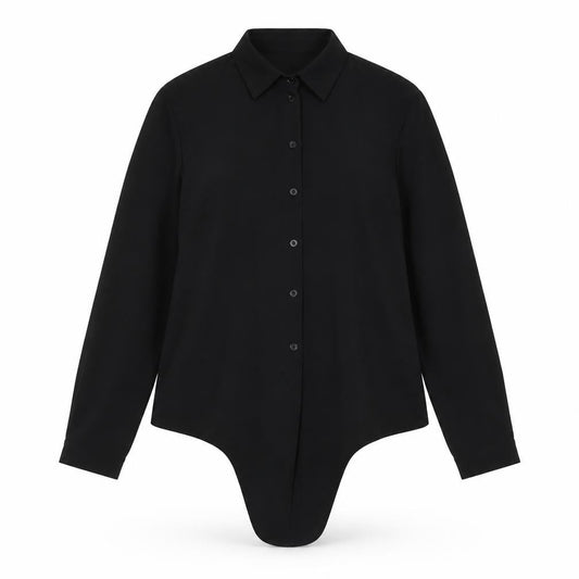 Womens UK Size S Brave Soul Black Basic Button-Up