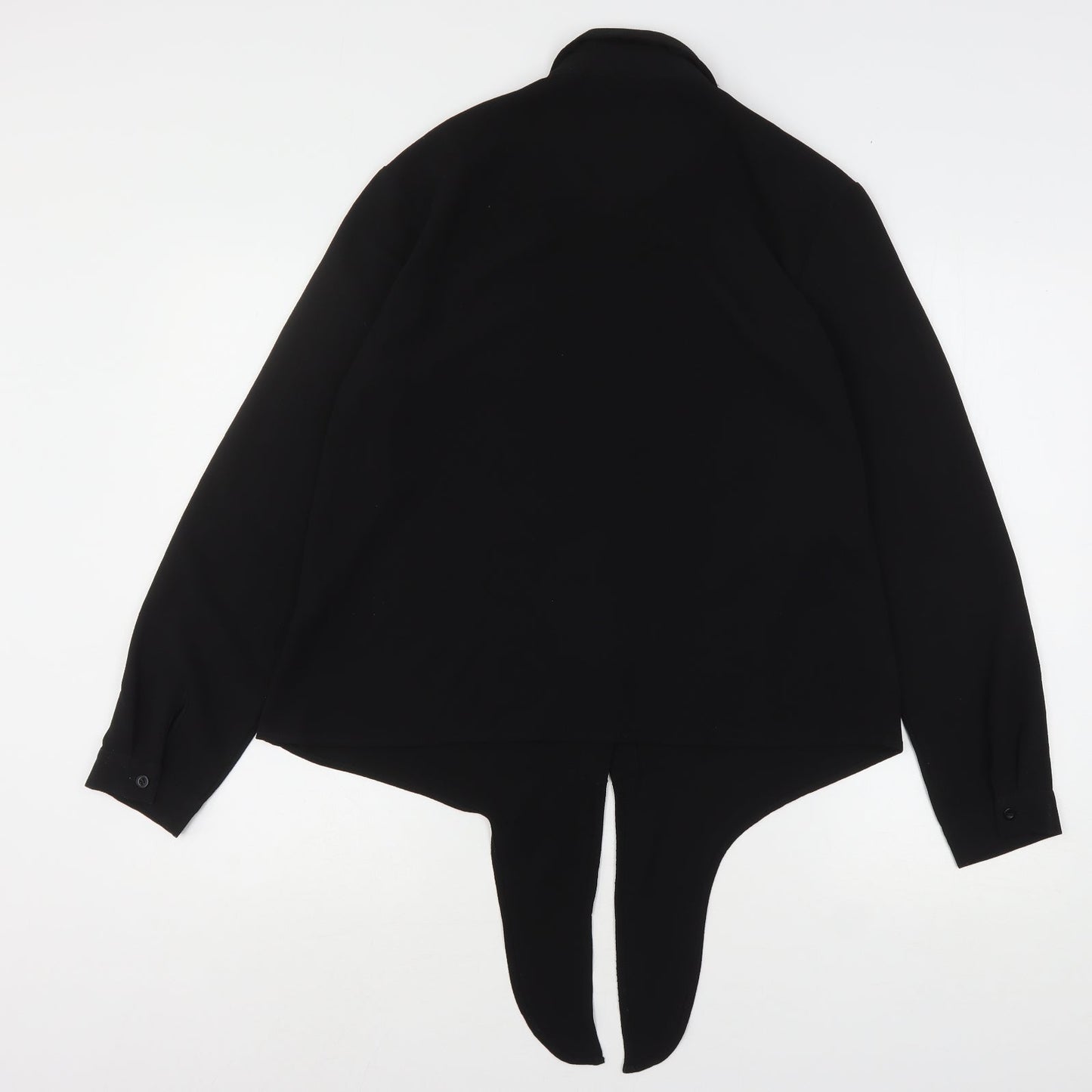 Womens UK Size S Brave Soul Black Basic Button-Up