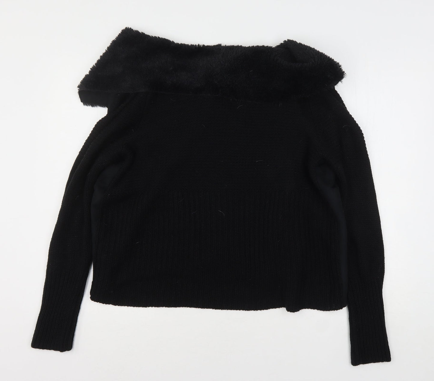 Womens UK Size 14 South Black Cardigan Jumper
