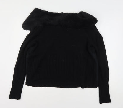 Womens UK Size 14 South Black Cardigan Jumper