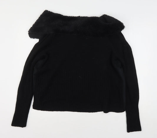 Womens UK Size 14 South Black Cardigan Jumper