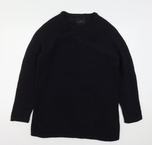 Dissident Mens Black Round Neck  Polyester Pullover Jumper Size M