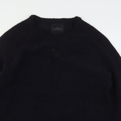 Dissident Mens Black Round Neck  Polyester Pullover Jumper Size M