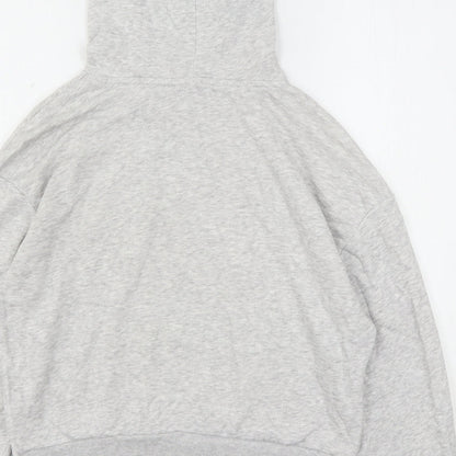 H&M Womens Grey  Cotton Pullover Hoodie Size M   - Cropped