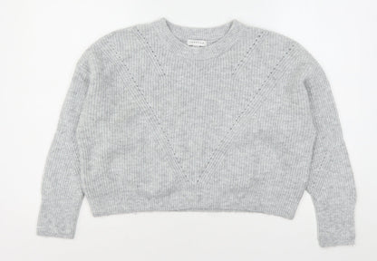 Womens UK Size S Topshop Grey Pullover Jumper