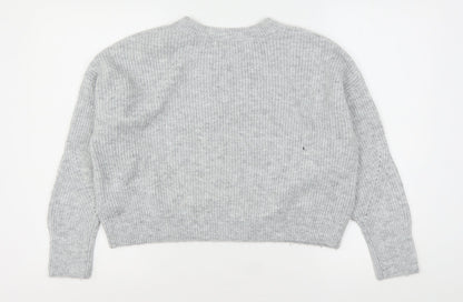 Womens UK Size S Topshop Grey Pullover Jumper