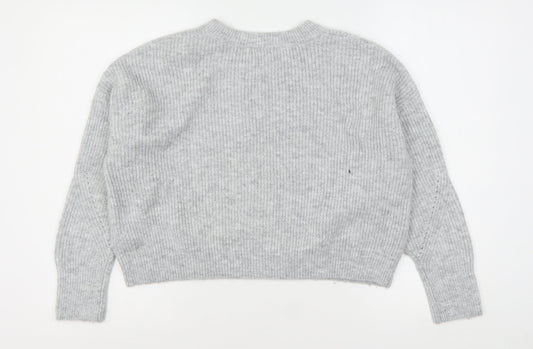 Womens UK Size S Topshop Grey Pullover Jumper