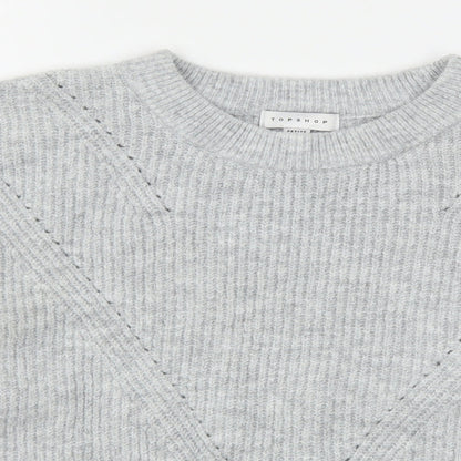 Womens UK Size S Topshop Grey Pullover Jumper