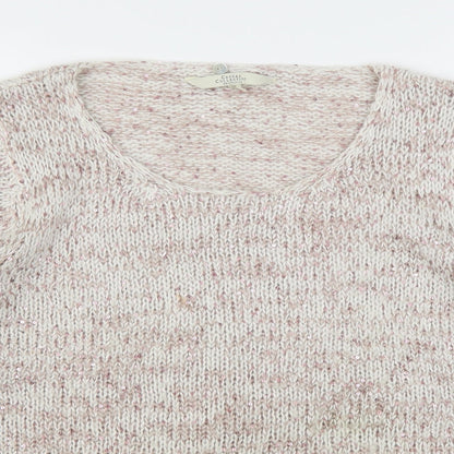Womens UK Size 14 Debenhams Beige Pullover Jumper