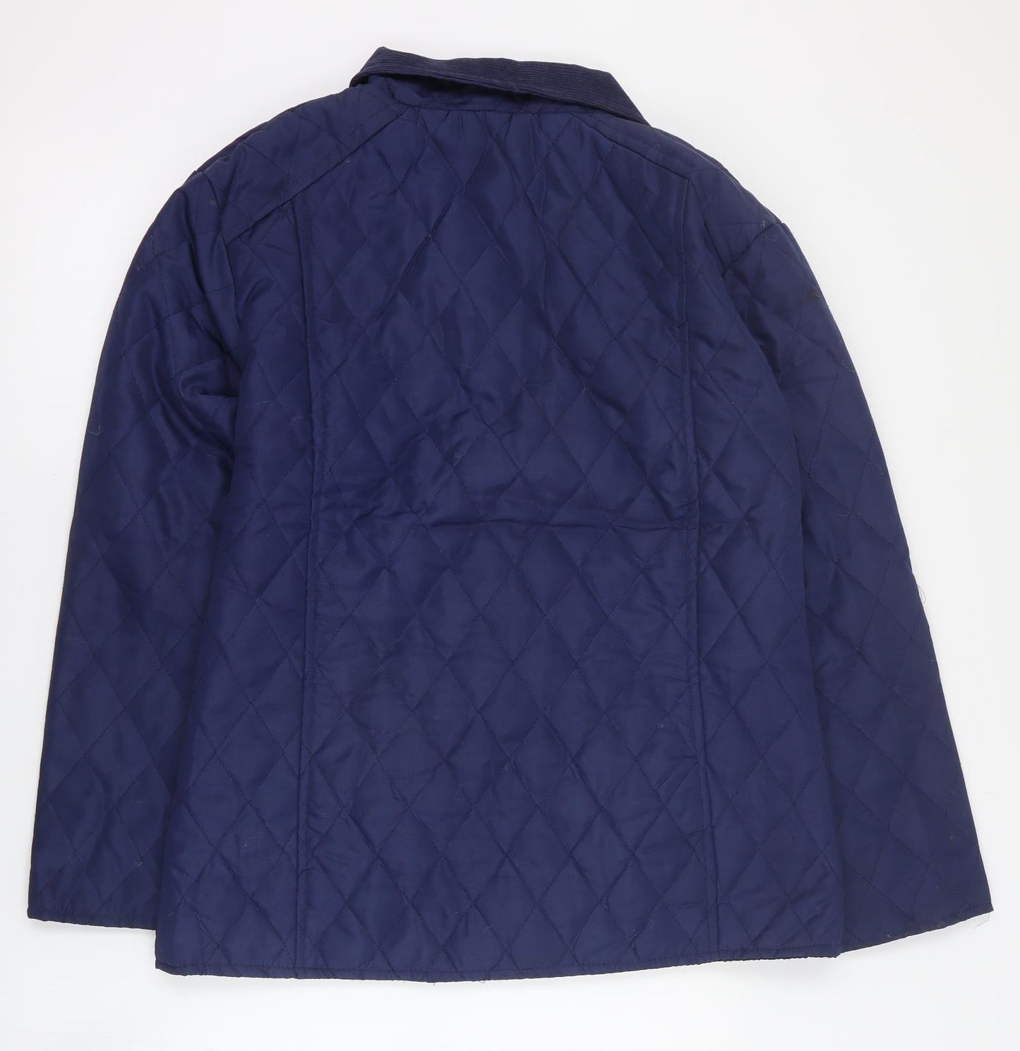 Womens UK Size 10 Influence Blue Quilted Coat