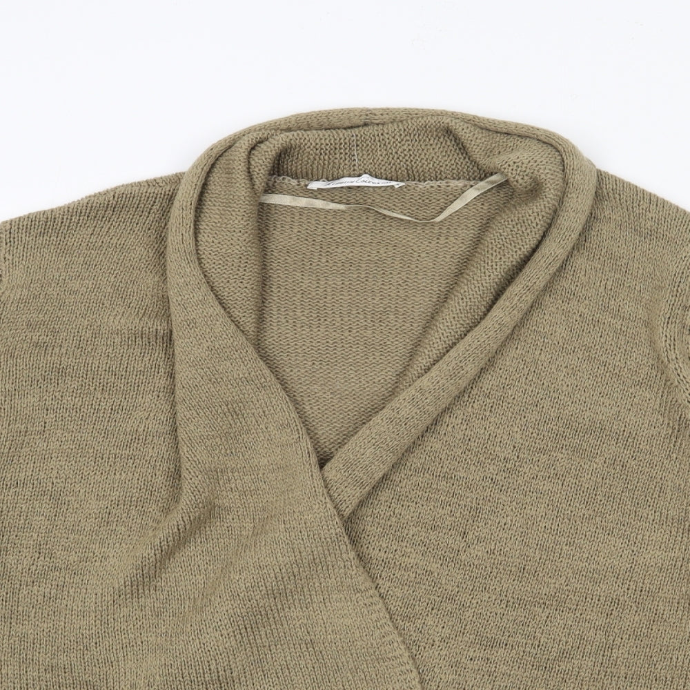 Kenneth Cole Womens Green Roll Neck  Acrylic Cardigan Jumper Size M