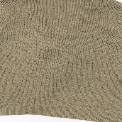 Kenneth Cole Womens Green Roll Neck  Acrylic Cardigan Jumper Size M