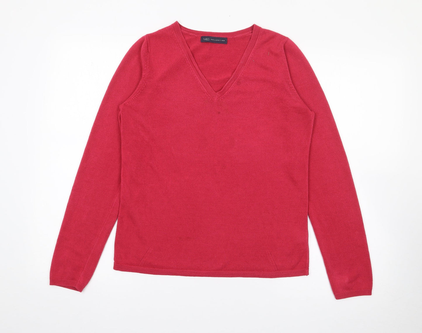 Womens UK Size 12 Marks and Spencer Pink Pullover Jumper