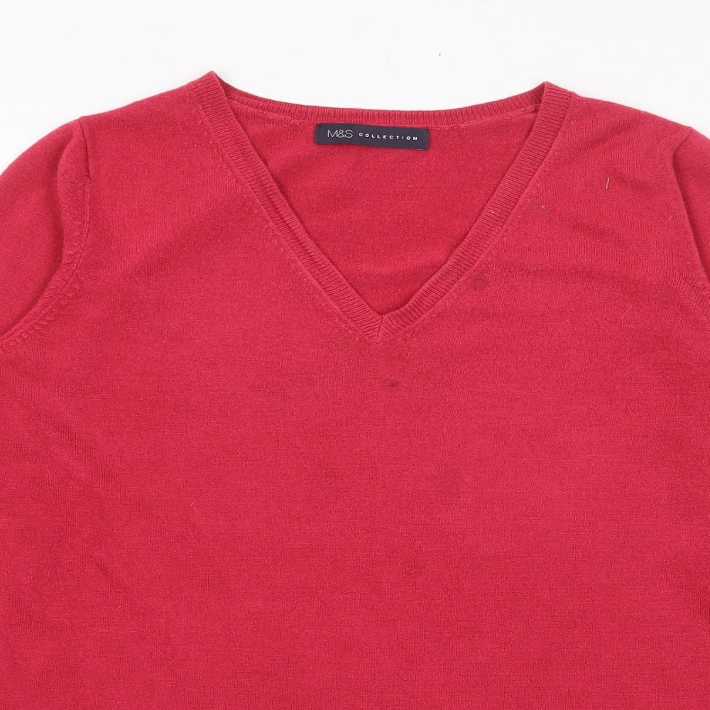 Womens UK Size 12 Marks and Spencer Pink Pullover Jumper