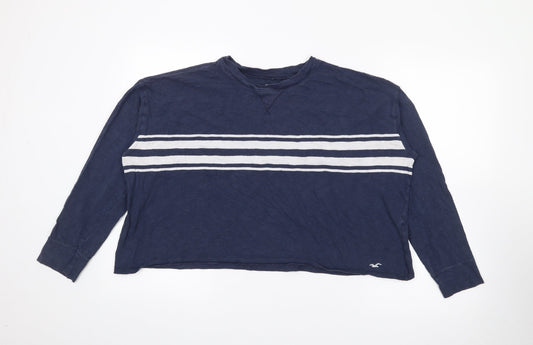 Womens UK Size L Hollister Blue Pullover Jumper
