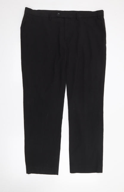 F&F Womens Black  Polyester Trousers  Size 40 in L29 in Regular